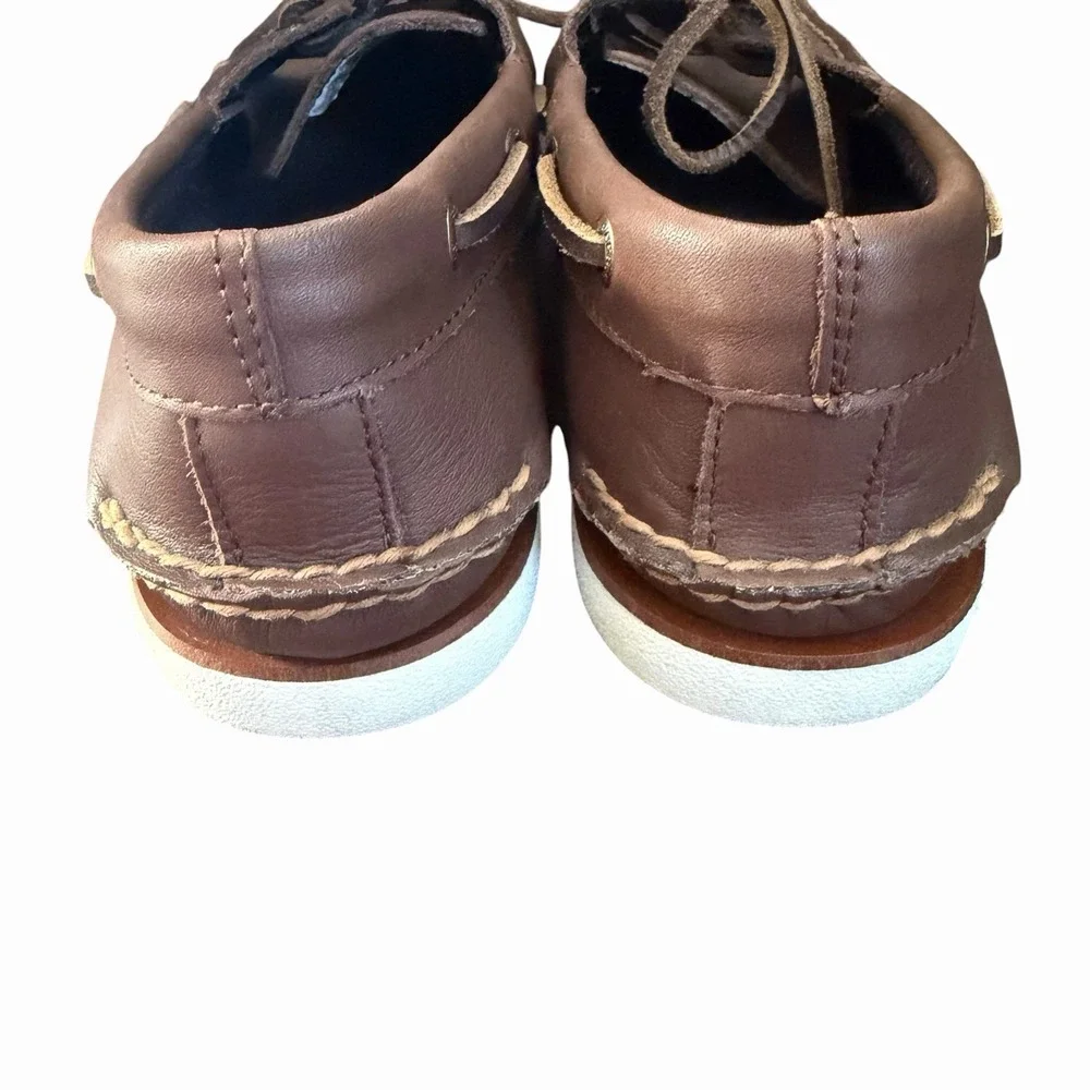 Sperry Gold Cup Boat Shoes Men's 8 Brown Leather Top-Sider Nautical Preppy